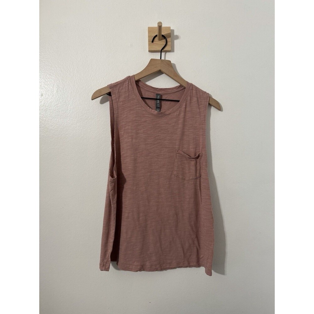 Vuori Sunset Tank Women’s Activewear Size XL Mauve Pink Pima Cotton